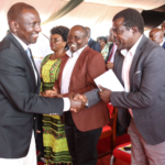 President Ruto and Senator Omtatah during an inter-denominational prayer service in Busia last weekend