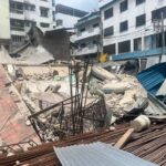 Four storey building collapse in Mombasa