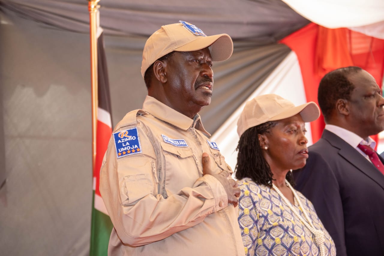 ODM leader Raila Odinga (left)