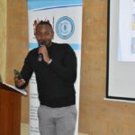 Yusuf Momanyi, an officer with the Office of the Data Protection Commissioner makes a presentation during a public awareness workshop organized by the organization at a Nakuru hotel, Tuesday. Photo by Ngugi Bernard