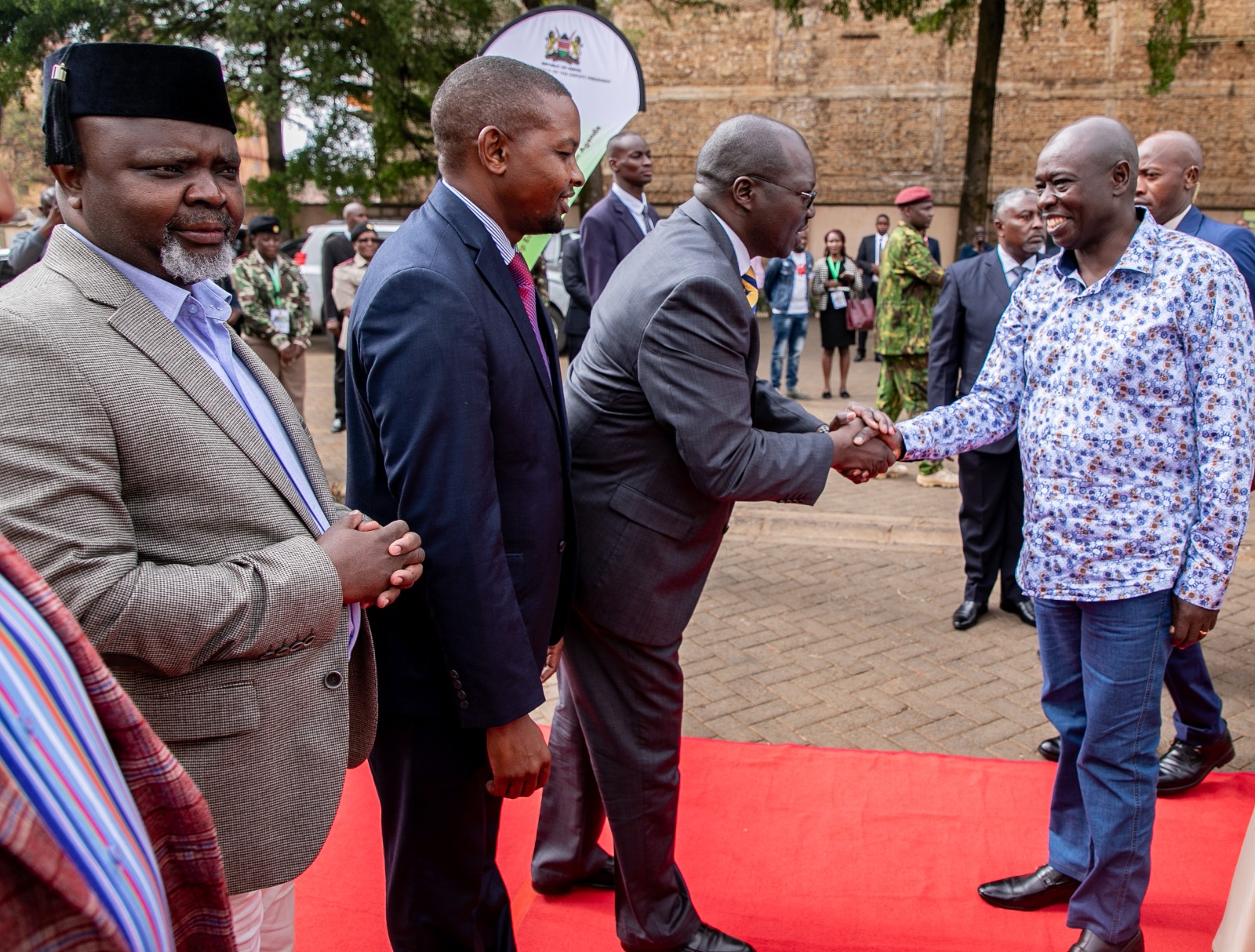 Leaders welcoming DP Gachagua in Meru.