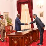 President William Ruto during the swearing-in of new NIS Director General Noordin Haji at State House, Nairobi.