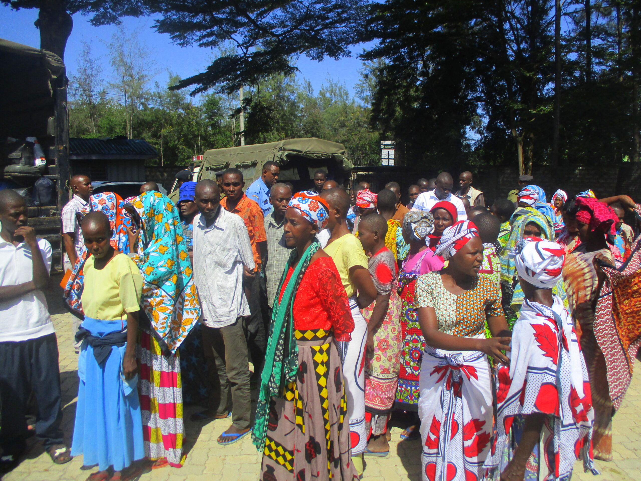 Part of 65 Shakahola survivors being taken to Shimo la Tewa prison for staging a hunger strike. Photo by Andrew Hinga