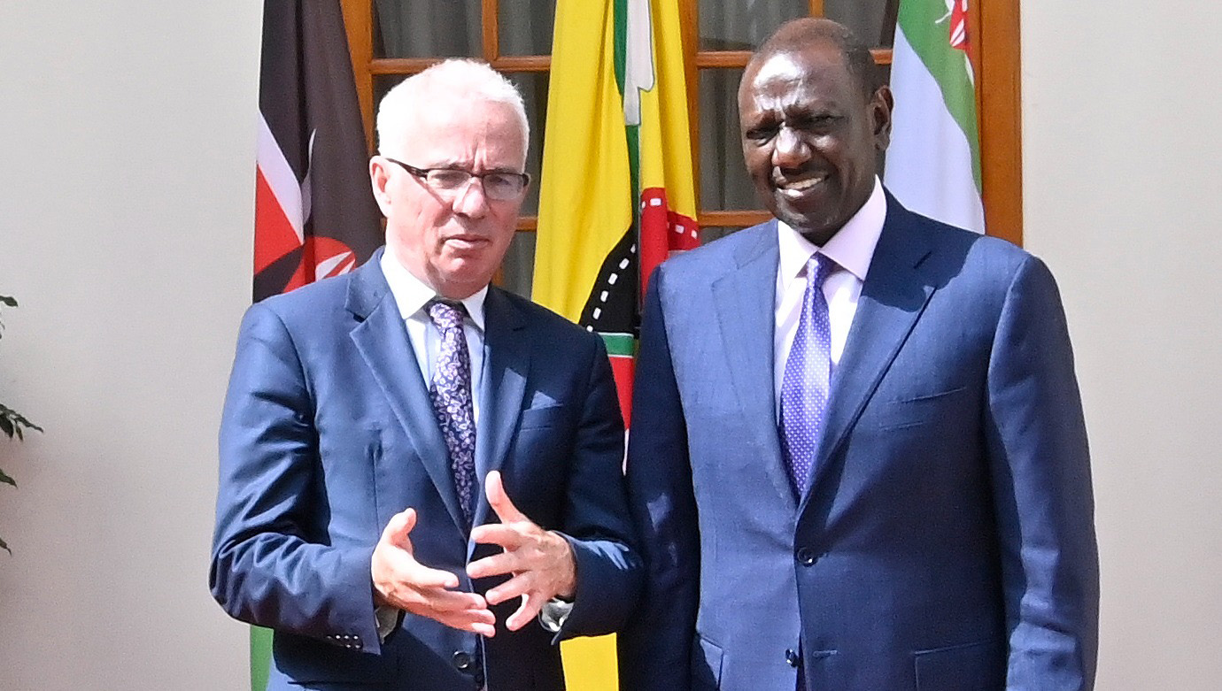 President William Ruto when he met Global Fund Executive Director Peter Sands at State House, Nairobi