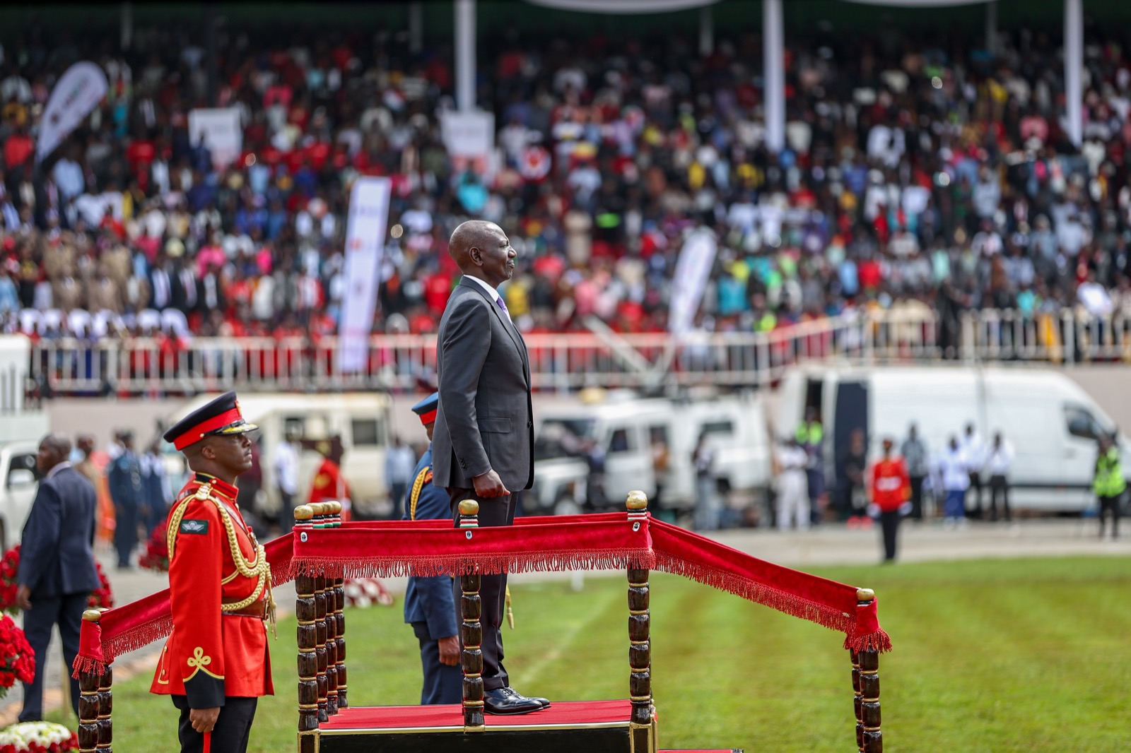 Ruto led Kenyans in marking the 60th Madaraka Day (Photo/Selestus Mayira)