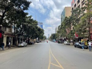 There was low traffic in the Nairobi central business district Photo by Farah Yusuf 