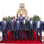 ODM MPs when they met President William Ruto, DP Rigathi Gachagua at State House, Nairobi