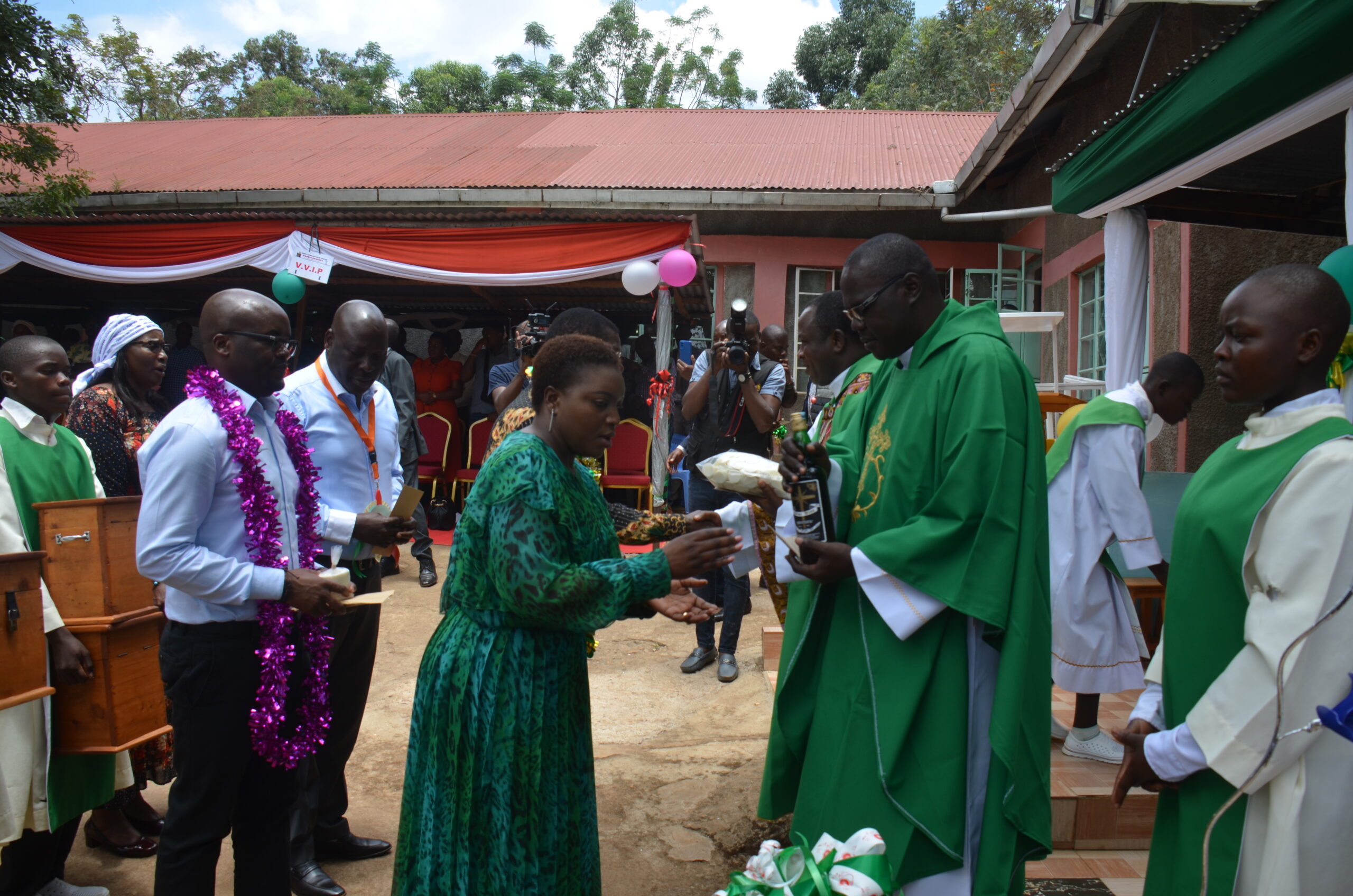 Cabinet Secretary for Health Susan Nakhumicha and National Assembly Moses Wetangula during a fund drive in Uriri Sub County-Migori. Nakhumicha disclosed that in the 2023/2024 financial budget, the Ministry of Health allocated 4.98 Billion for the Linda Mama programme to cater for expectant mothers across the country. Photo by Geoffrey Makokha.