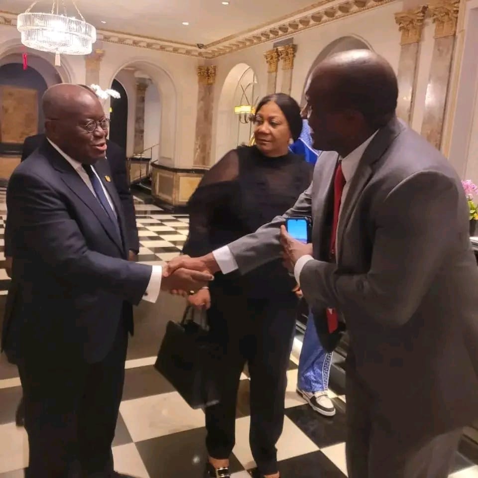 MMTC Founder Julius Mwale with Ghana's President Nana Akufo-Addo in New York during UNGA.