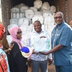 Kwale County Commissioner Stephen Orinde issued mosquito treated nets to residents during the flagging off ceremony of treated mosquito nets to area residents.