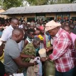 Busia Governor Paul Otuoma distributes food items to flood victims in Bunyala South Ward