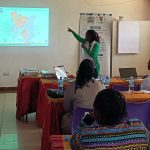 South Rift Region Population Coordinator Janet Lunyao disseminates the population policy to stakeholders. It emerged that fifty percent of children born in Samburu county are born to teenage mothers. Photo by Robert Githu