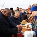 South African President Cyril Ramaphosa lands in Russia for the XVI BRICS Summit.