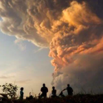 Ash cloud from Mount Lewotobi Laki-Laki