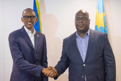 Rwandan President Paul Kagame and DRC President Félix Tshisekedi.